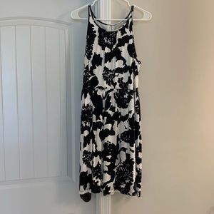 Loft floral fit and flare dress